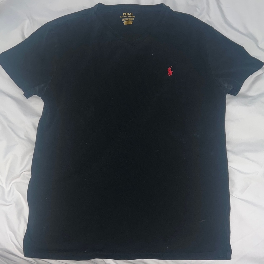 Polo by Ralph Lauren Men's Navy T-Shirt with Red Logo